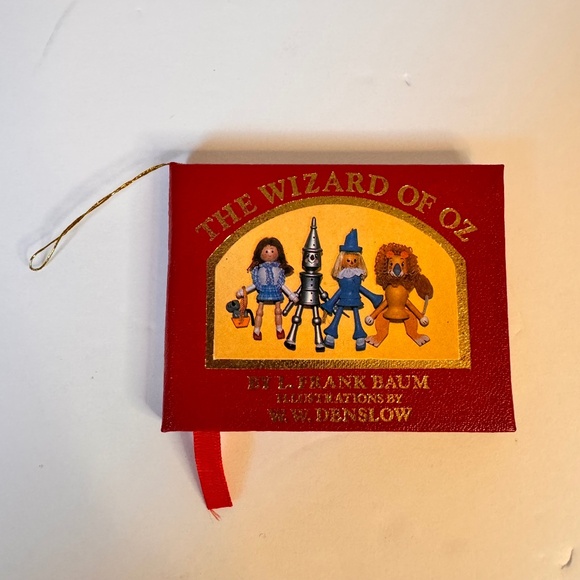The WIZARD of OZ Real Mini BOOK Christmas ORNAMENT Kurt Adler L. Frank Baum 1984 - Picture 1 of 8